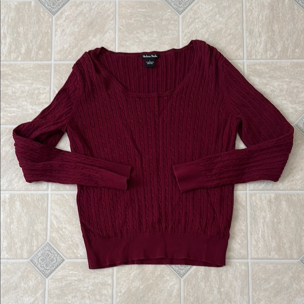 Madison Studio Cable Knit Sweater